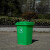腾力翔 垃圾桶大号加厚塑料带盖 户外商用厨房物业小区环卫环保垃圾箱 30L标准款无轮 绿色