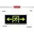 百士安 消防通道安全出口自发光疏散应急指示灯 悬挂夜荧光标志牌无需电源 双面双向 8个/组