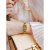 瑞士新款手表女士迷你小表盘简约气质轻奢手链表防水品牌十大 黄金色+质保十年