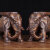 鼎迷 实木雕刻大象凳子换鞋一对木质象摆件落地玄关客厅手工艺礼品乔迁 中号 花梨木 财象凳
