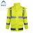 阿力牛  ASF59 安全警示雨衣 户外骑行徒步防汛防暴雨雨披 荧光黄上衣 M 