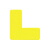 巨成 5S管理标识贴牌定位贴 场地办公用品定置标识标贴 L型 黄色 100个装 长3cm宽1cm