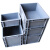 EU箱欧标周转箱物料盒过滤箱物流箱加厚带盖工具收纳箱塑料盒 300*200*120 灰色