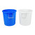 亚润  加厚储水用带盖大号白塑料桶圆桶困水大桶垃圾桶 蓝色380L桶装水约420斤(无盖)