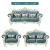 博纳欧欧式真皮沙发实木小户型客厅头层牛皮西皮沙发组合美式家具 单人+双人+三人 油蜡头层牛皮