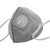 CM朝美 KN95活性碳口罩6002A-4型折叠耳挂式带呼吸阀 工业防粉尘颗粒物雾霾PM2.5  独立包装 灰色25只/盒