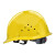伟光 安全帽 新国标 ABS透气夏季安全头盔 圆顶玻璃钢型 工地建筑 工程监理 电力施工安全帽 黄色【圆顶ASB透气】 一指键式调节