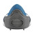 梅安硅胶防尘口罩面罩透气打磨水泥劳保自吸过滤式防颗粒物呼吸器 硅胶口罩蓝+40片普通棉