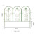 泰隆齐花池围栏欧式铁艺户外花坛植物围栏花园小栏杆庭院花圃栅栏 做旧绿色FGC-052