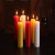 阿力牛 AYJ-004 大号蜡烛无烟实验用蜡烛加大加粗蜡烛应急照明蜡烛  黄色2只装