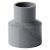 PVC大小头 变径直接异径接头给水管件转换直通胶粘塑料管配件灰色 63*40mm--灰色