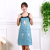 厨房围裙韩版时尚可爱卡通小兔子围裙防水工作广告围裙定制印字 蓝色