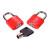 沸耐笙 FNS-24377 电力表箱锁物业锁户外塑钢锁 35mm不锈钢锁钩普通锁芯单开/红色 1把