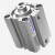 气动小型薄型气缸SDA 12/16/20/25/32/40/50/63/80/100X 带手动 1寸/32mm AC220V 高性能