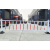 哩嗹啰嗹道路交通护栏马路人行道式防撞栏杆加厚锌钢白色隔离围栏 60公分高蓝白色 普通款