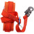 赛瑞佳全身电工安全带国标爬电杆电力双保险带户外专用安全腰带 红色电工双小钩腰带+2米绳子