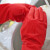 套装红色玫瑰橡胶家务洗衣洗碗清洁防水手套 洗碗胶皮手套 S（小号） 红色5双装