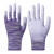 PU浸塑胶涂指涂掌尼龙手套劳保工作耐磨防滑透气干活打包薄款胶皮 紫色条纹涂掌(24双) M