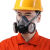 6200防尘口罩工业粉尘防毒面罩打磨喷漆电焊化工透气易清洗口鼻罩 6200橡胶双罐防尘 口罩1个