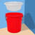 干湿过滤分离带滤网垃圾桶大号厨房厨余茶水茶叶沥水水桶篮桶 红色100K型沥水篮