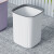 舒弗  带压圈方形垃圾桶 厨房卫生客厅清洁垃圾桶15L