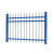 希万辉 锌钢围墙护栏铁艺栅栏隔离防护栏B 蓝色立柱1根预埋地盘加厚款