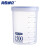 海斯迪克 HKL-271 透明保鲜密封罐 带盖食品包装罐 pp材质包装桶 蓝色1500ML