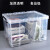 适用于透明收纳箱塑料箱子储物箱收纳盒衣服整理箱大号有盖衣物收 两件装[100升2个] 加厚高透明