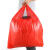 红色加厚手提式商用中大号背心清洁带马甲袋厨房塑料袋 红色厚实款 36*58cm （100个） 拍10件 加厚