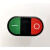 双头 双位 启动停止按钮 带灯按钮 MPD1 MPD2 MCB-10 -01 MPD2-11B 绿黑红启停标识;