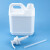 海斯迪克 加厚分装瓶塑料桶 压泵方桶 按压式液体存储样品瓶 1L乳白色 HKxy-3