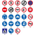 康迪普 道路交通指示牌50*50cm警示标志牌交通标示停车反光标识圆形警示牌 限高2.2m（可定制其他内容）