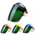 电焊面罩防护焊工焊接焊帽氩弧焊面屏面具眼镜气保焊烧焊头戴式 蓝顶+绿色面屏