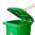 上陶鲸 垃圾桶大号 加厚户外环卫分类塑料带翻盖垃圾桶 240L绿色（有轮）