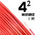 国标阻燃BV1.5 2.5 4 6平方单股铜芯单塑家装家用零剪 单皮硬线4平方（1米）红色