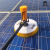 定制适用向阳天光伏板清洗机器人太阳能发电板电动清洁工具通水刷 3.5米双供电-有刷电机版
