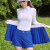 歌芬蔓（GILFUNMAR）品牌轻奢高尔夫服装女装新款长袖T恤上衣运动休闲裙裤高尔夫套装 蓝色长袖 M