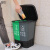 二合一垃圾分类垃圾桶大容量商用带盖大号干湿分离厨房家用脚踏式 80升分类双桶(绿灰) 厨余+其他