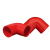 鑫工派 PVC线管弯头 穿线管90度弯头 国标阻燃线管配件 红色弯头DN16（10个） AC017