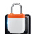 沸耐笙 FNS-26433 NFC无源锁物流锁智能锁挂锁 P10L橙白色（缆绳锁梁） 1把