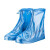 品之德 雨鞋鞋套防水防滑外穿脚套雨靴拉链水鞋套透明蓝色 2XL