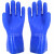 出极 橡胶手套 加厚工业耐酸碱乳胶手套 单位:双 （2副装）加厚款801蓝色磨砂 