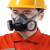 双罐防尘口罩防工业粉尘高效过滤棉煤矿打磨电焊工防护面具口鼻罩 绿色
