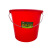 鸣固 工业水桶15L塑料水桶 储水桶工业圆桶 红色带提手无盖ZJ3380