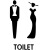 创意男女洗手间立体字标志牌个性厕所卫生间WC门牌金色银色标识牌 A款黑色双人