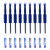 惠朗（huilang）12支0.5mm办公子弹头中性笔 水笔签字笔蓝色 办公用品 7422