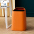 垃圾桶2024新款大号卫生间高颜值卧室厨房客厅厕所办公室纸篓 10L橘色+3卷抽绳垃圾袋