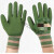 橡胶发泡耐磨透气防滑乳胶男女钢筋工地工作干活胶皮防护劳保手套 利和绿纱绿耐磨加强指 6双