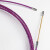 穿线器电工穿管器钢丝扁头大孔引线器纯弹簧管道拉线穿线神器 20米紫色圆头