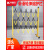 定制玻璃钢伸缩围栏管式工厂室外电力支架路障马路护栏隔离栏安全栅栏 管黄黑高1.2米长3米（带滑轮）
